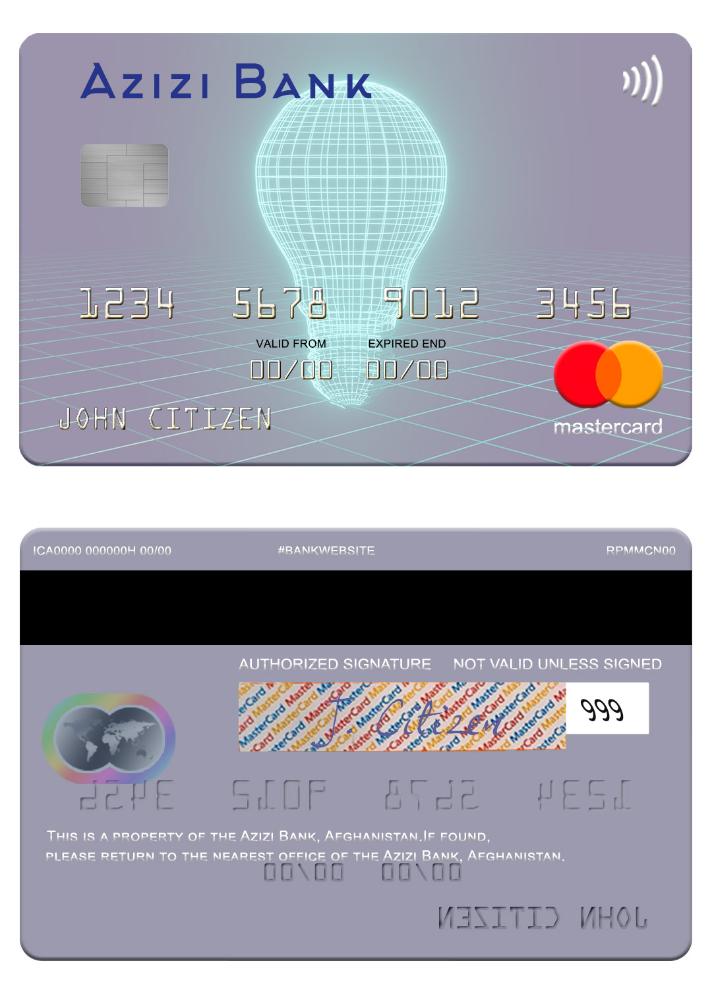 Afghanistan Azizi Bank mastercard